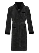 Szlafroki męskie - Vossen Szlafrok "Alberto" w kolorze czarnym - miniaturka - grafika 1