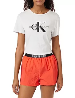 Spodnie damskie - Calvin Klein Krótkie spodnie damskie, Bright Vermillion, S - grafika 1