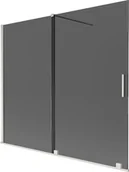 Parawany nawannowe - Mexen Velar parawan nawannowy 2-skrzydłowy rozsuwany 180 x 150 cm, grafit, nikiel szczotkowany - 896-180-000-41-97 - miniaturka - grafika 1