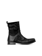 Botki męskie - Czarne trzewiki męskie - miniaturka - grafika 1