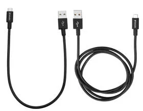 Verbatim Kabel USB/micro USB 1m + 0,3m 48875) Czarny - Kable USB - miniaturka - grafika 2