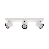 Lampy sufitowe - Italux Biała potrójna listwa z ruchomymi spotami SPL-31959-3B-WH z serii KARLOTA ŻARÓWKI - miniaturka - grafika 1