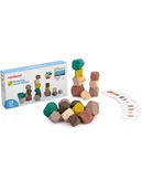 Klocki - Miniland Drewniane kamienie - 18 m+ - miniaturka - grafika 1