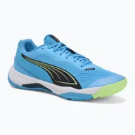 Buty sportowe męskie - Buty do sportów halowych męskie PUMA Solarstrike III luminous blue/club navy/fizzy apple WYSYŁKA W 24H 30 DNI NA ZWROT - miniaturka - grafika 1