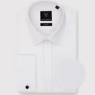 Biała koszula męska na spinki Slim Fit Pako Lorente roz. 41-42/188-194 - Koszule męskie - miniaturka - grafika 1