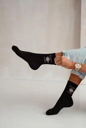 Skarpetki damskie czarne z aromatycznym napisem Coffee First Milena - Skarpetki damskie - miniaturka - grafika 1