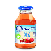 Gerber 100% sok z jabłek i wiśni po 4 miesiącu