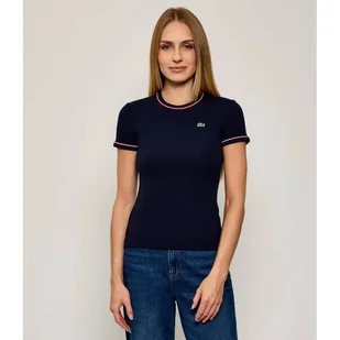 Lacoste T-shirt Slim Fit - Koszulki i topy damskie - miniaturka - grafika 1