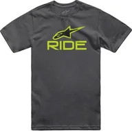 Koszulki męskie - Alpinestars T-shirt ALPINESTARS RIDE 4.0 CSF TEE, Charcoal/Lime/Black Rozmiar: XL - miniaturka - grafika 1