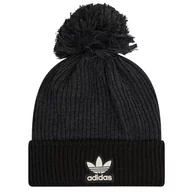 Czapki męskie - adidas Adicolor Collegiate Pom Beanie H35510, Kobieta/Mężczyzna, Czapka, Czarny - miniaturka - grafika 1