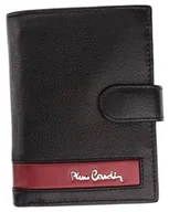 Portfele - Pierre Cardin, Portfel skórzany męski, Sahara, Tilak26 326A, czarny/czerwony, ochrona RFID - miniaturka - grafika 1
