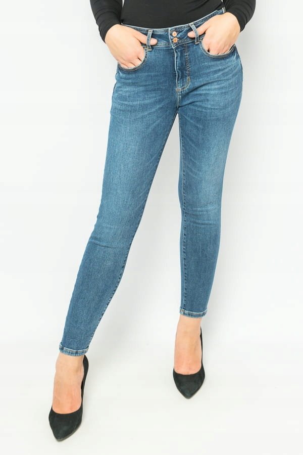 JEANSY DAMSKIE GUESS W2YA34 D4Q02 GRANATOWE - Pants: 26/31