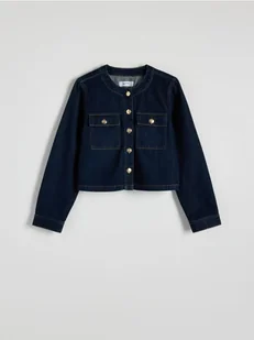Reserved - Jeansowa marynarka - granatowy - Moda i Uroda OUTLET - miniaturka - grafika 1