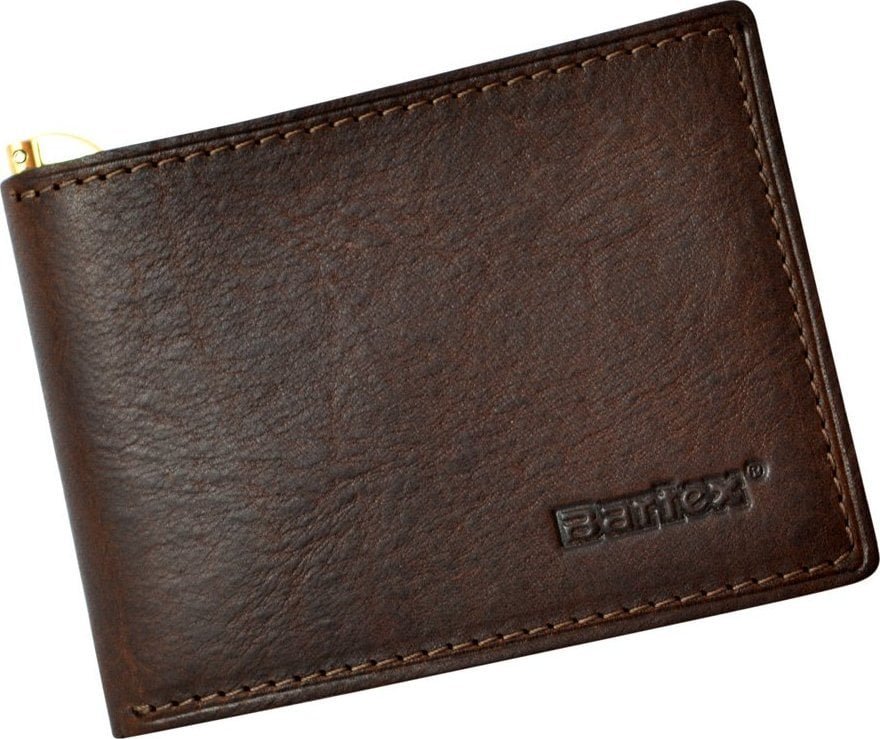 Bartex BARTEX 472-M skórzany portfel męski z klipem Slim * banknotówka