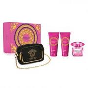 Zestawy perfum damskich - Versace Bright Crystal Absolu zestaw Edp 90 ml + Mleczko do ciała 100 ml + Żel pod prysznic 100 ml + Torebka dla kobiet - miniaturka - grafika 1