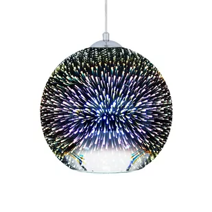 Beliani Lampa wisząca Lampa wisząca szklana srebrna SESSERA 69483 - Lampy sufitowe - miniaturka - grafika 1