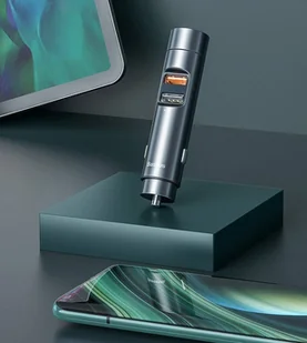Baseus Transmiter FM Bluetooth 5.0 ładowarka samochodowa 2x USB 3 A 18 W PPS Quick Charge 3.0 AFC FCP szary (CCNLZ-C0G) - Ładowarki samochodowe - miniaturka - grafika 12