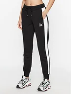 Spodnie sportowe damskie - Puma Spodnie dresowe Iconic T7 530082 Czarny Regular Fit - miniaturka - grafika 1