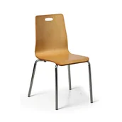 Krzesła - B2B Partner Krzesło do jadalni BETTY, kolor naturalny, 4 szt AB-004 - miniaturka - grafika 1