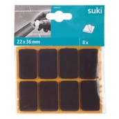 Zawiasy, okucia i inne akcesoria - Podkladki filcowe 22 x 36 mm przyklejane brązowe 8 szt. suki - miniaturka - grafika 1