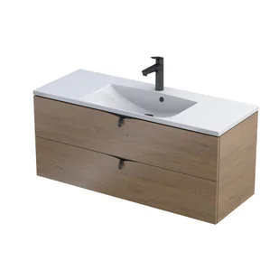 Szafka łazienkowa pod umywalkę Oristo Siena Uni 120 cm jasne drewno OR45-SD2S-120-78 - Szafki łazienkowe - miniaturka - grafika 1