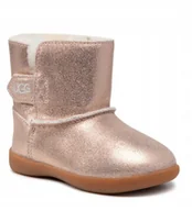 Śniegowce damskie - Ugg Śniegowce Dziecięce Różowe Skórzane 18 Ż1E - miniaturka - grafika 1