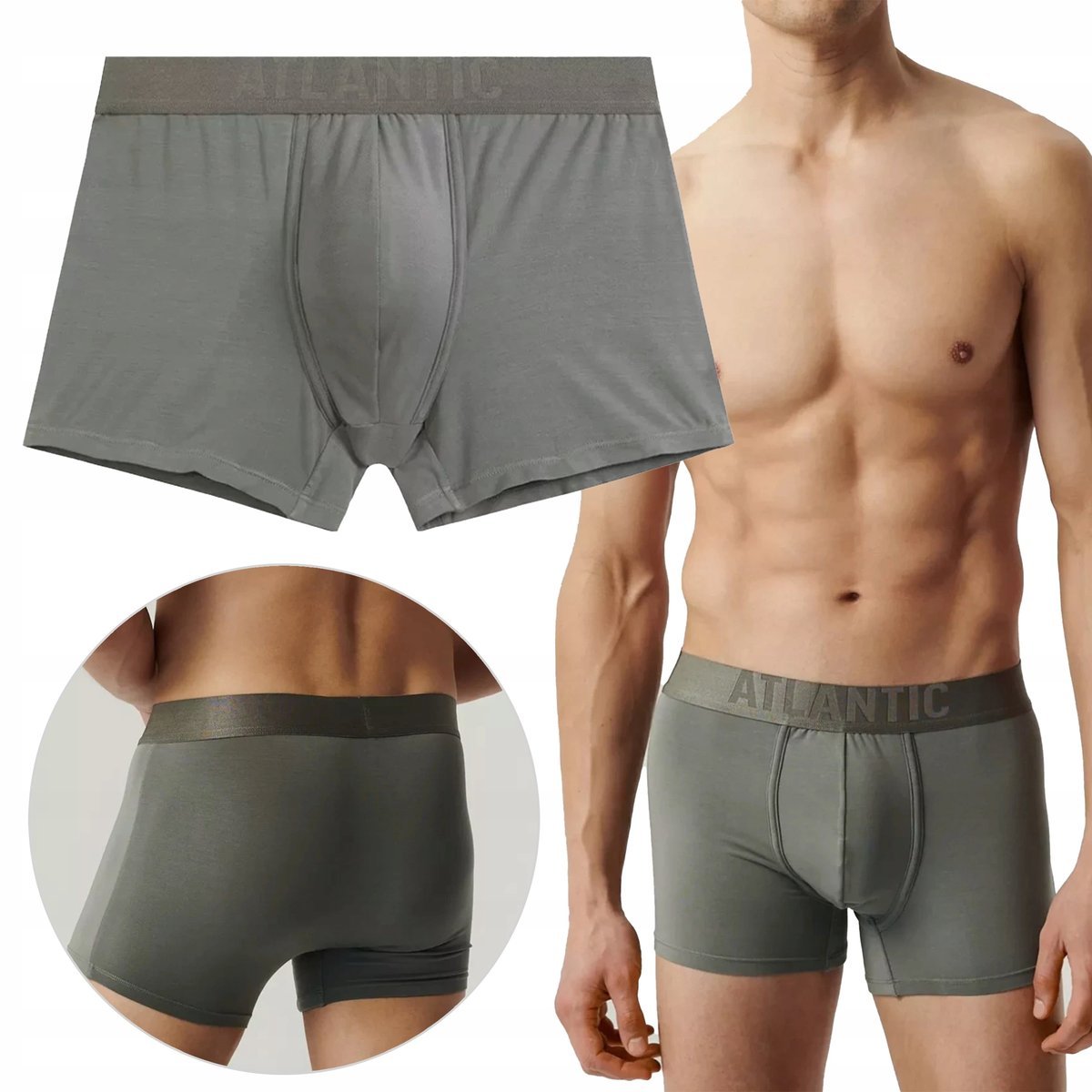 Bokserki Męskie MH-1201 Mikromodal Zielone Obcisłe Sportowe Fit *S