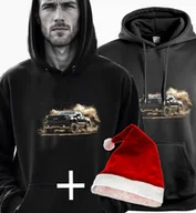 Bluzy męskie - Bluza z nadrukiem na święta - prezent Chevrolet Silverado 4XL urodziny + CZAPKA MIKOŁAJA W PREZENCIE - miniaturka - grafika 1