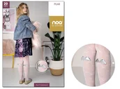 Rajstopy - Białe wzorzyste rajstopy dziecięce ze skrzydłami 146-152 Bianco - miniaturka - grafika 1