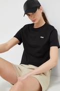 Koszulki sportowe damskie - Fila t-shirt bawełniany 2-pack kolor czarny - miniaturka - grafika 1