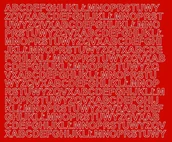 Pasmanteria - Litery samoprzylepne 1 cm czerwone matowe - Matowa - miniaturka - grafika 1