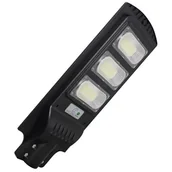 Lampy ogrodowe - Polux STREET-9 z czujnikiem PIR, czarny Naświetlacz Solarny LED 315519 315519 - miniaturka - grafika 1