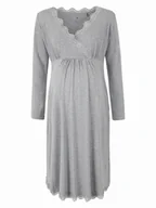Sukienki - Damska sukienka do karmienia szara Bellybutton Maternity, r.XL - miniaturka - grafika 1