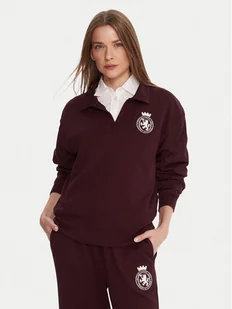 Tommy Hilfiger Bluza UW0UW06078 Bordowy Regular Fit - Bluzy damskie - miniaturka - grafika 1