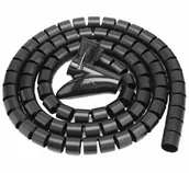 Kable komputerowe i do monitorów - ELASTYCZNA MASKOWNICA na Kable Przewody 200cm czarna AG873 - miniaturka - grafika 1