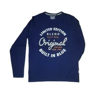 Koszulki męskie - Blend T-shirt męski L/S, 194024/Dress Blues, M - miniaturka - grafika 1