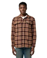 Koszule męskie - camicie uomo wrangler 112372458 overshirt deep brown - miniaturka - grafika 1