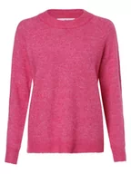 Swetry damskie - Selected Femme - Sweter damski z dodatkiem alpaki  SLFLulu, wyrazisty róż - miniaturka - grafika 1