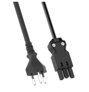 Kabel zasilający BACHMANN H05VV-F 3G1.0mm L: 1.5m czarny GST18/T12 - Kable - miniaturka - grafika 1