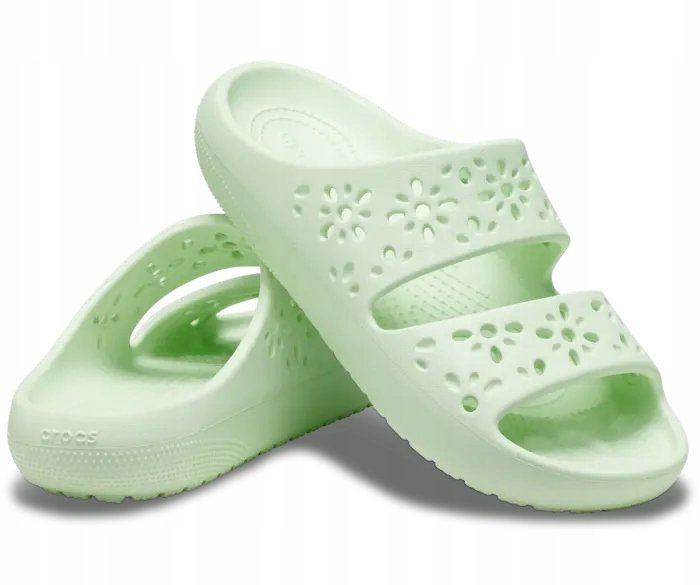 Crocs Damskie Lekie Buty Klapki Classic Floral Cut Out 210966 Sandal 38-39