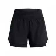 Spodnie sportowe damskie - Damskie spodenki do biegania Under Armour UA RUN STAMINA 2IN1 SHORT - czarne - UNDER ARMOUR - miniaturka - grafika 1
