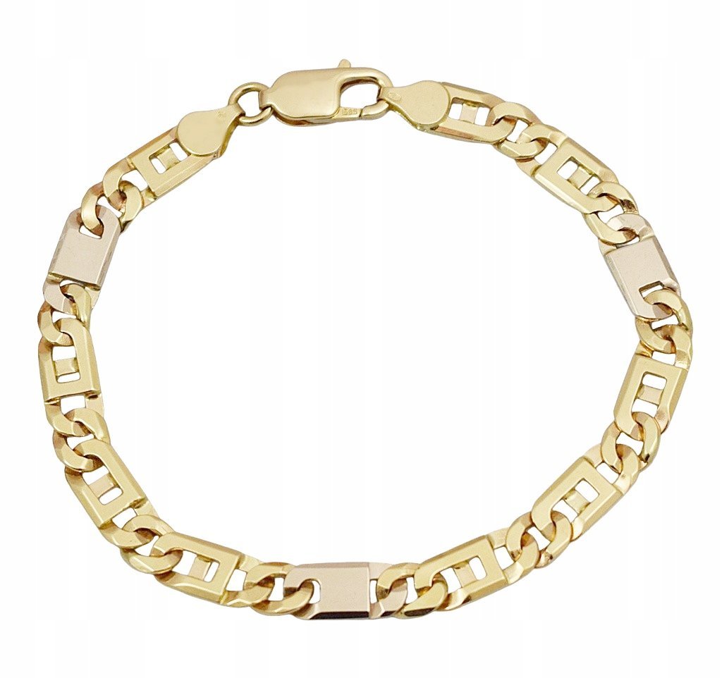 Bransoletka Złota Męska Pełna Tygrysie Oko 6,50 mm pr 585