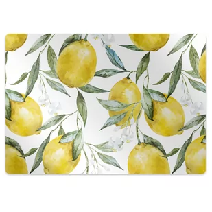Mata pod fotel ochrona paneli Malowane cytryny 140x100 cm - Podnóżki, podpórki, podkładki - miniaturka - grafika 1