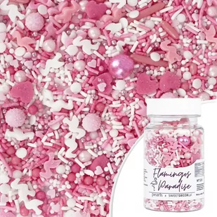 Posypka cukrowa FLAMINGOS PARADISE mix Sweet Decor, 70 g - Dodatki do ciast w proszku - miniaturka - grafika 1