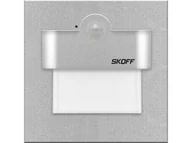 Oprawy, klosze i abażury - Oprawa schodowa LED z czujnikiem ALUMINIUM 2,4W CW 6500K TANGO PIR SKOFF - miniaturka - grafika 1