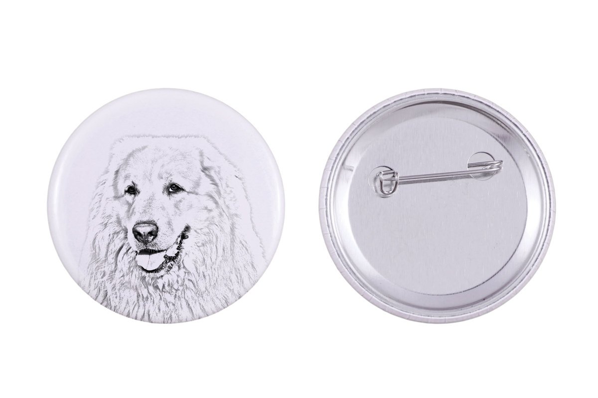 Pirenejski pies górski, Great pyrenees - przypinka z twoim psem, dodaj własne foto, marka Art-Dog