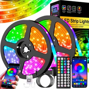 Taśma LED 30M RGB 5050 Bluetooth APLIKACJA ZESTAW - Taśmy LED - miniaturka - grafika 1