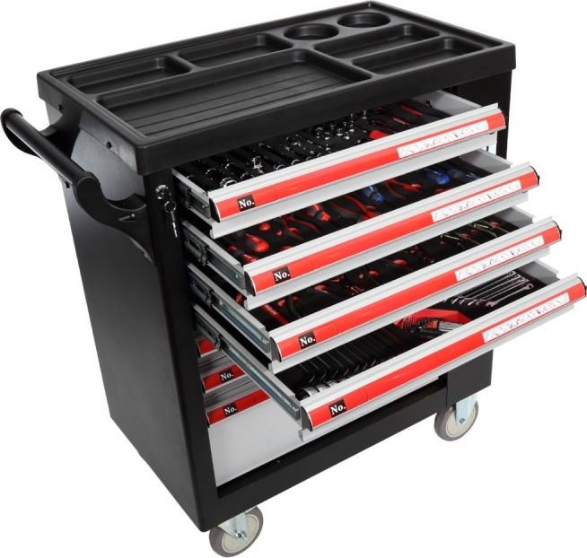 Wózek narzędziowy Pro-Line 2 półki 7 szuflad z wyposażeniem 33129