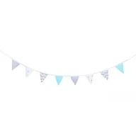 Wyposażenie pokoiku dziecięcego - Girlanda, proporczyk, Niebiański zygzak, 245x18 cm - miniaturka - grafika 1