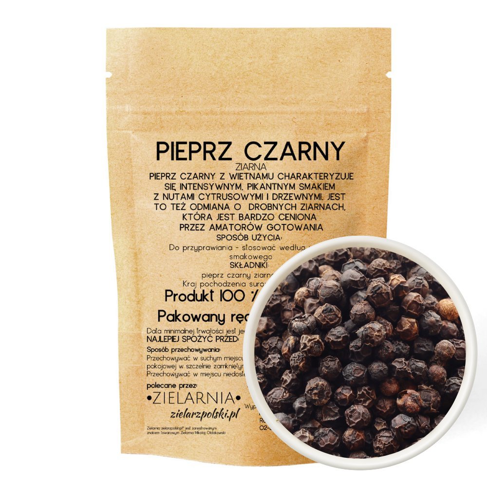 Pieprz czarny ziarno 50g ZIELARZPOLSKI.PL